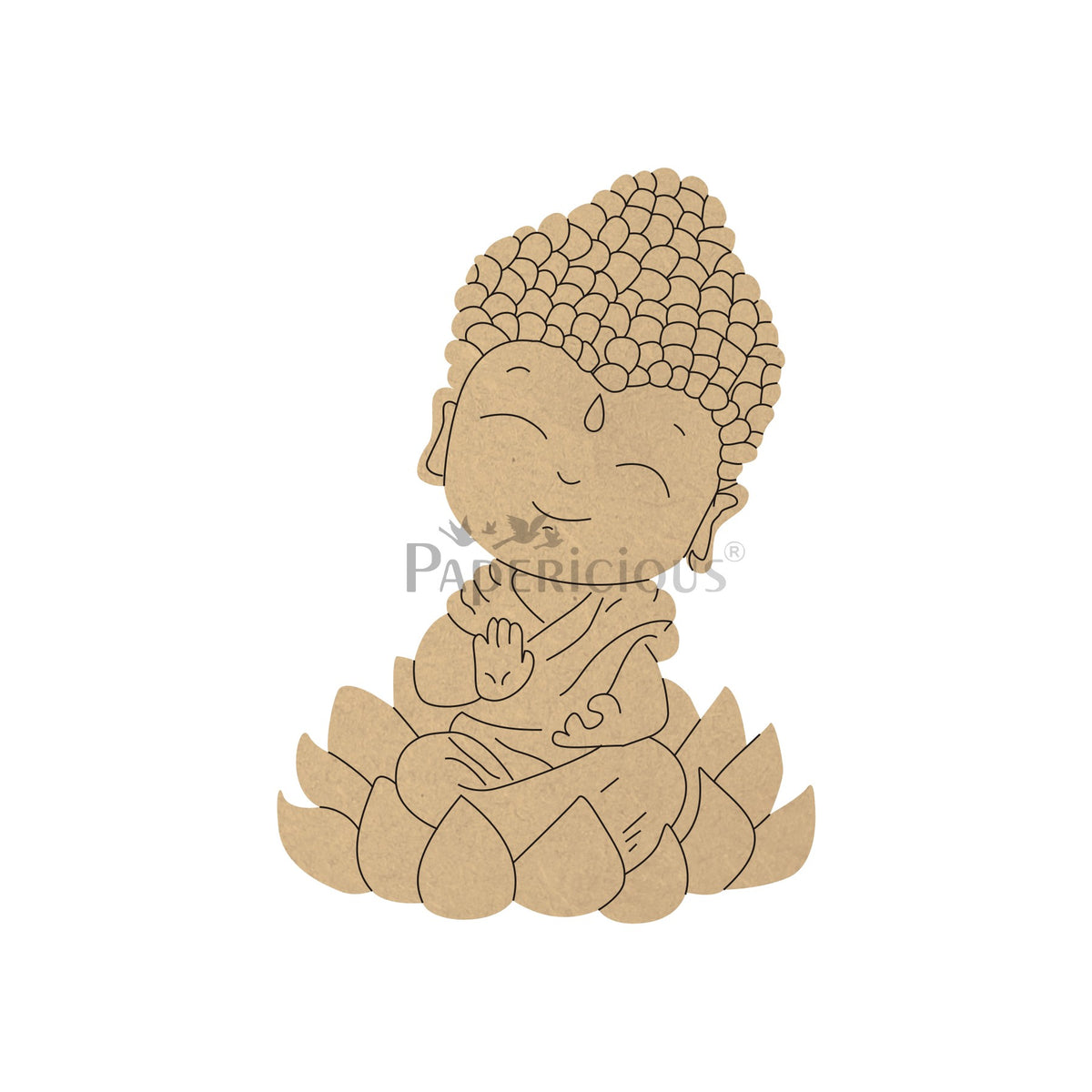 PAPERICIOUS 4mm thick Pre Marked MDF Base Little Buddha – Papericious