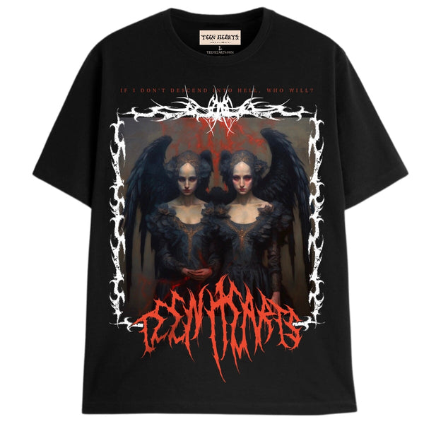 FALLEN ANGELS T-Shirts DTG Small BLACK 