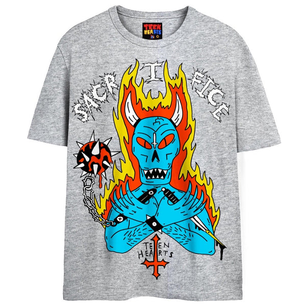 SACRIFICE DEMON T-Shirts DTG Small Grey 