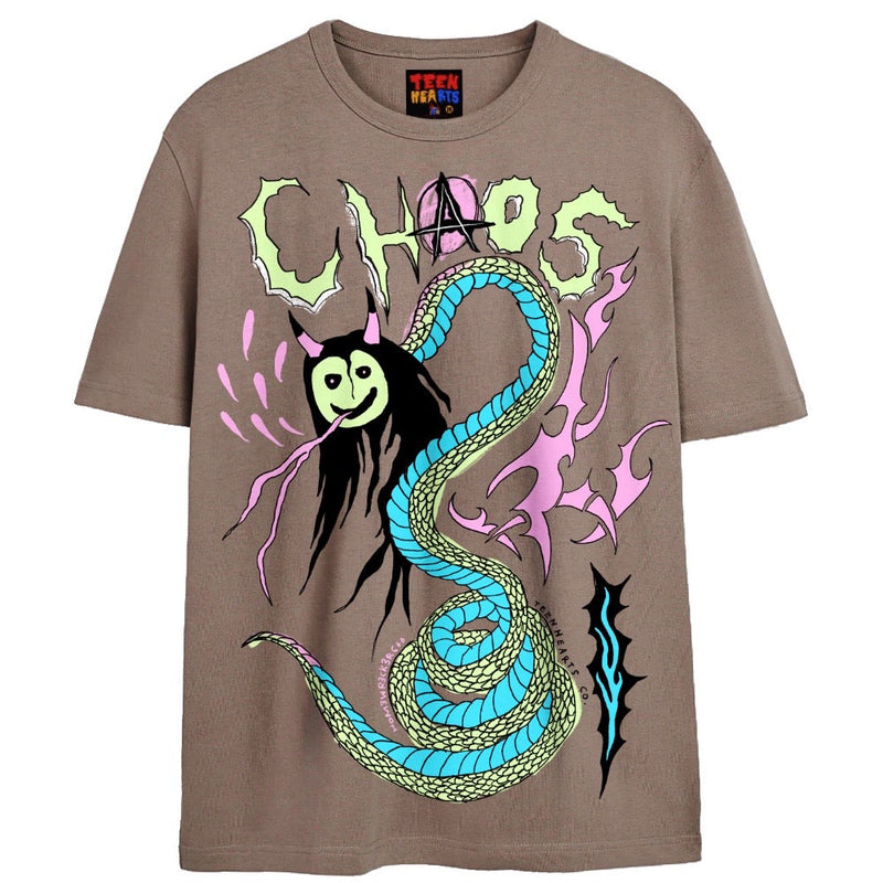 CHAOS SNAKE T-Shirts DTG Small Tan 