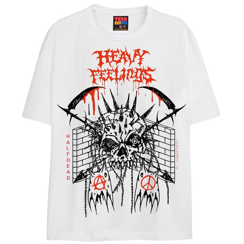 HEAVY FEELINGS T-Shirts DTG Small White 