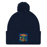 MUSHROOM BEANIE itserviceconsult Clothing - STAY WEIRD Navy 
