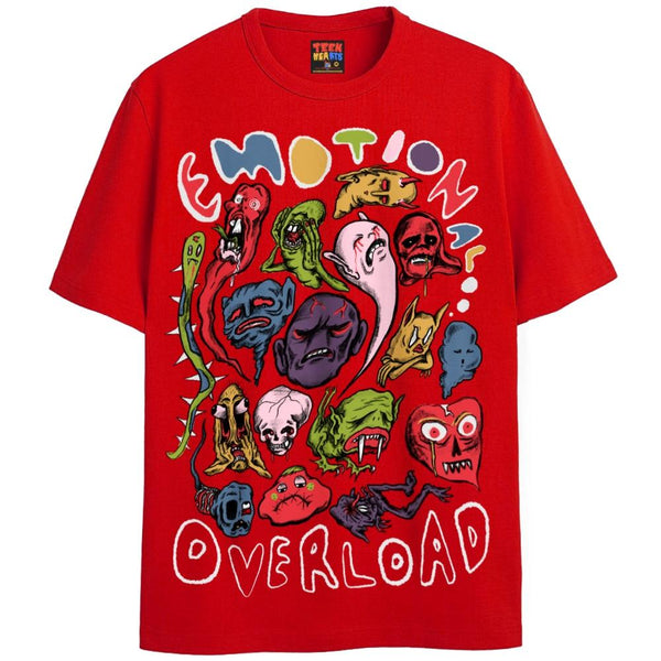 EMO OVERLOAD T-Shirts DTG Small Red 
