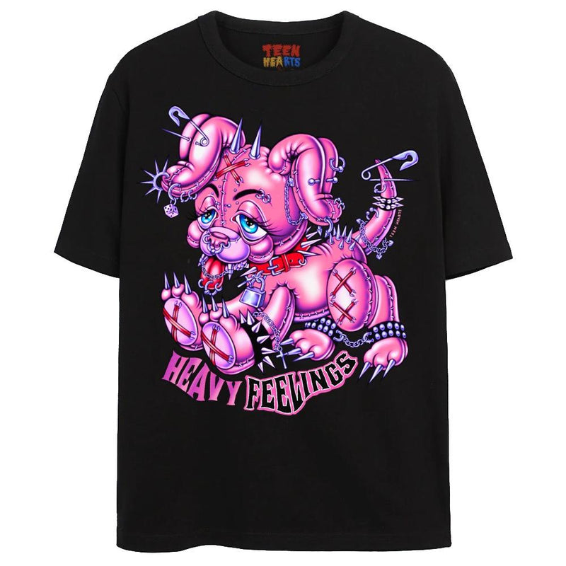 HEAVY FEELINGS T-Shirts DTG Small Black 