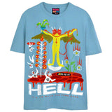 JOIN ME IN HELL T-Shirts DTG Small Blue 