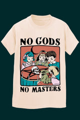 NO GODS NO MASTERS T-Shirts DTG Small Sand 