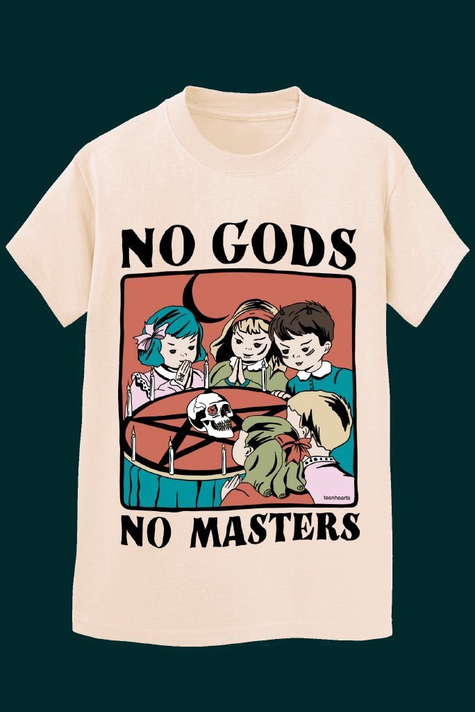 NO GODS NO MASTERS T-Shirts DTG Small Sand 