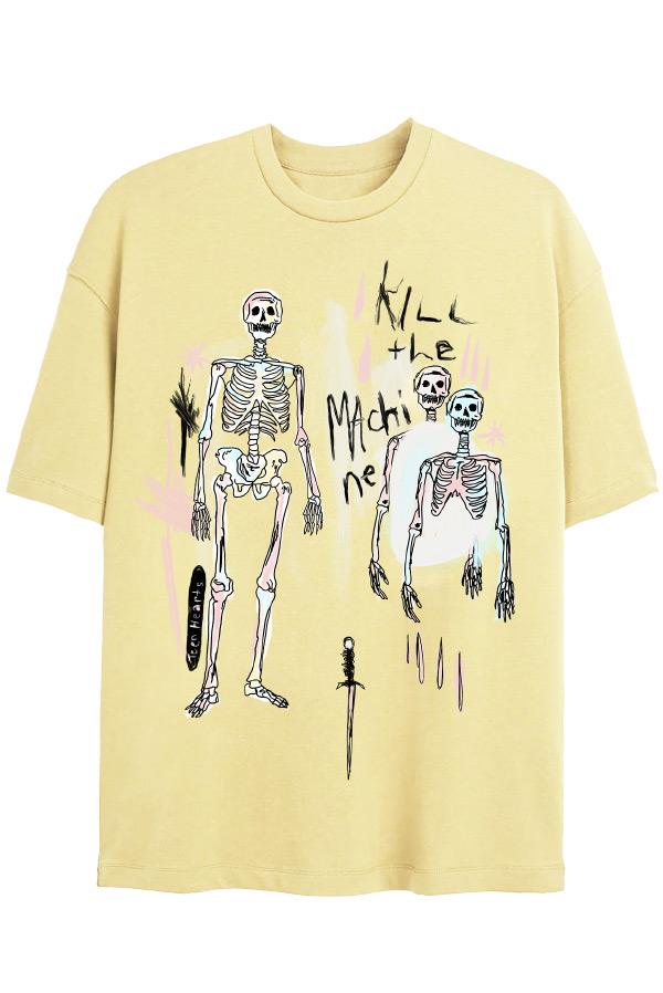 BONES T-Shirts DTG Small LEMON 