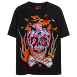 SKULLS + BATS T-Shirts DTG Small Black 2