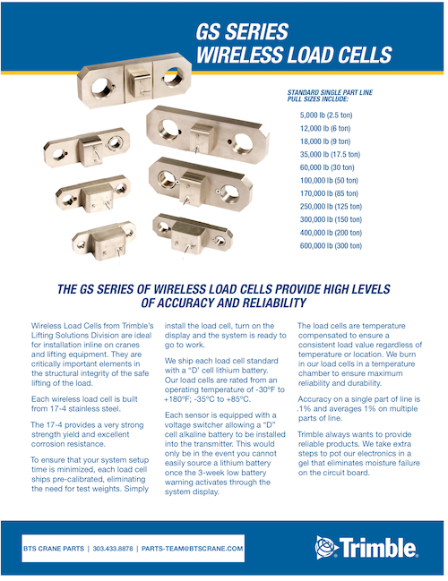 Trimble GC012 Load Cell Brochure