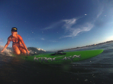 JOYLN'S Robin Lang surfing