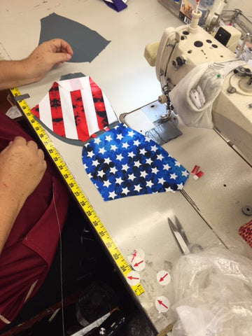sewing machine, making a JOLYN Americana design bikini