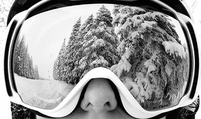 UNC Swimmer, Skier Katie Keel in snow goggles