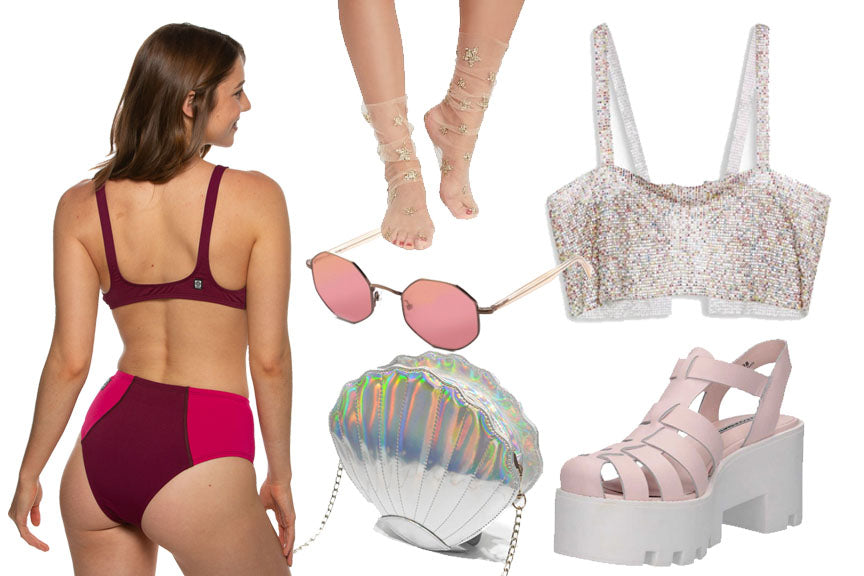 JOLYN festival look featuring Avery bikini bottoms