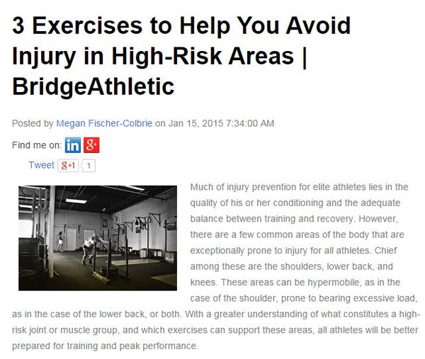 News article, 3 Exercises to Help You Avoid Injury