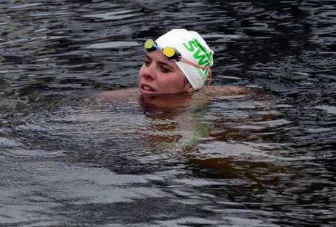 Swimmer Katie Pumphrey, swimming in the ocean