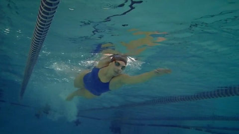 Swimmer Katie Pumphrey, training in a pool