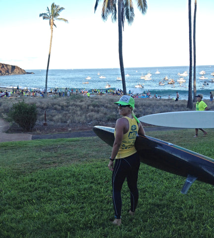Molokai to Oahu paddleboard race, Robin Lang and Leane Darling