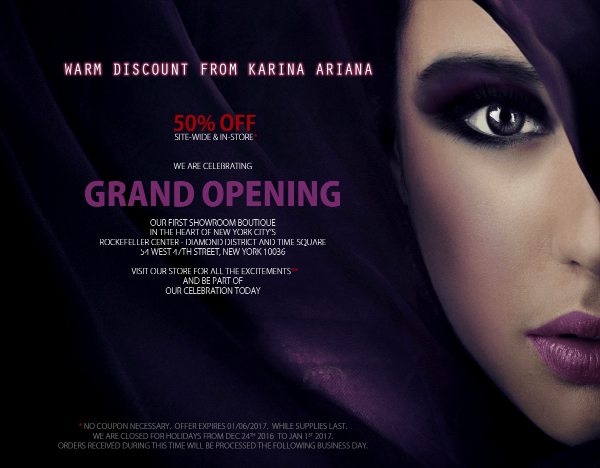 Karina_Ariana_50%_Discount_Grand_Opening