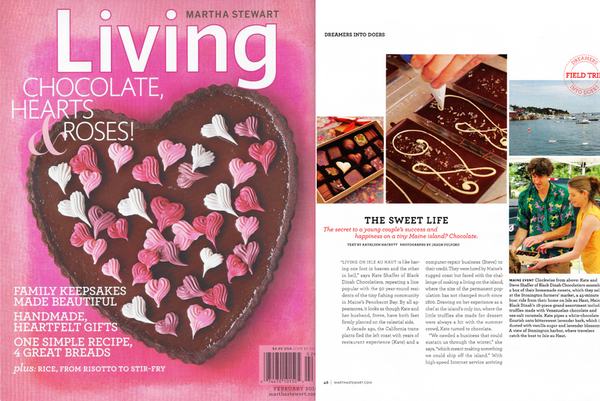 Martha Stewart Magazine Features Black Dinah Chocolatiers