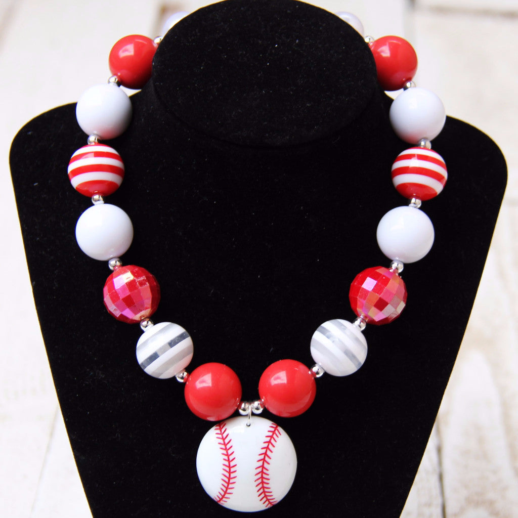 SALE!! Baseball Bubblegum Necklace-Jewelry-CKCC-Cute Kids Clothing