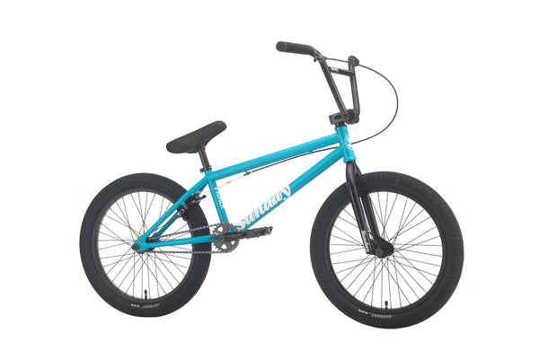 light blue bmx bike