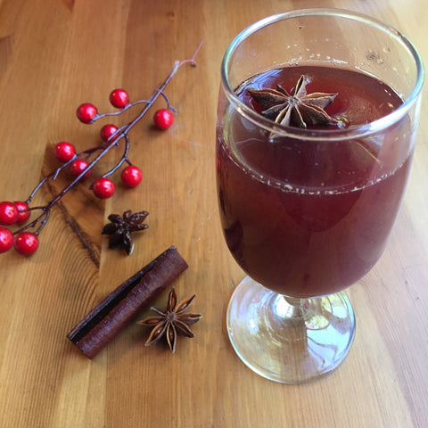 Holiday Spiced Cherry Vanilla Shrub Cocktail