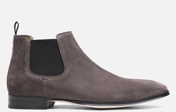 chelsea boots grey suede