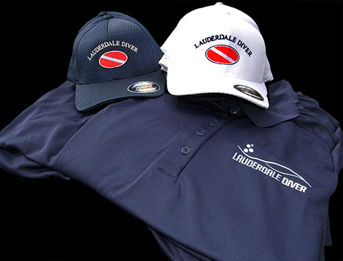 Custom Embroidery: Lauderdale Diver Hats & Polos