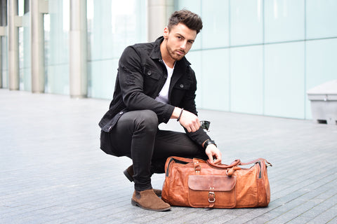 Leather Duffel under 100$