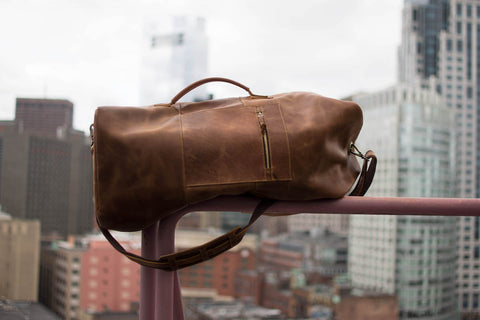 Military Leather Duffel Bag