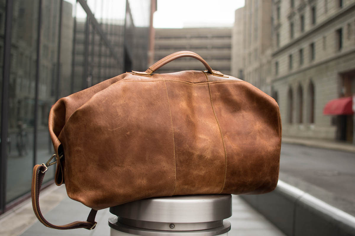 Leather Army Duffel Bag | High On Leather