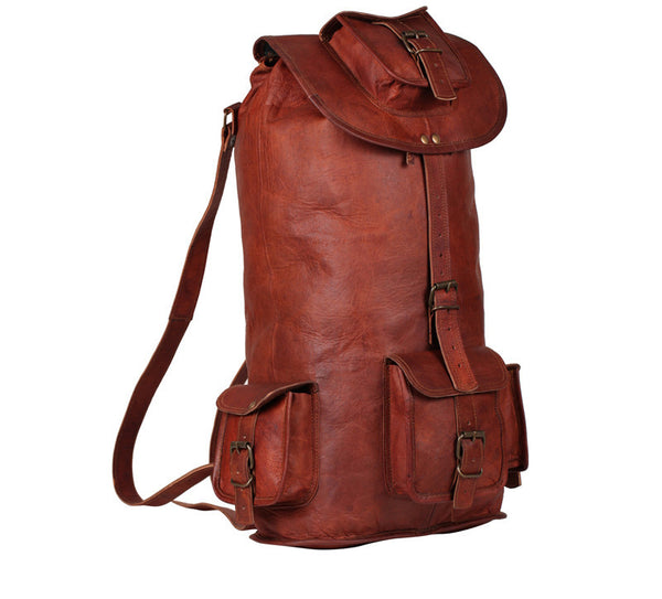 Large Mens Leather Rucksack 23&quot; | High On Leather