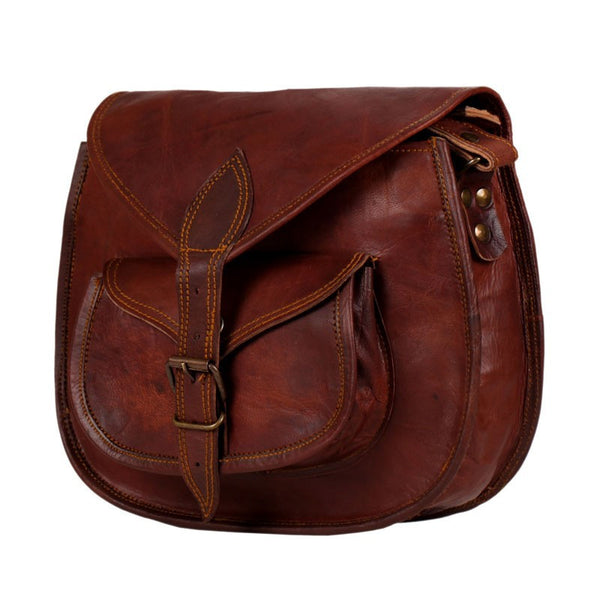 Pure Leather Cross body Purse 13&quot; | High On Leather