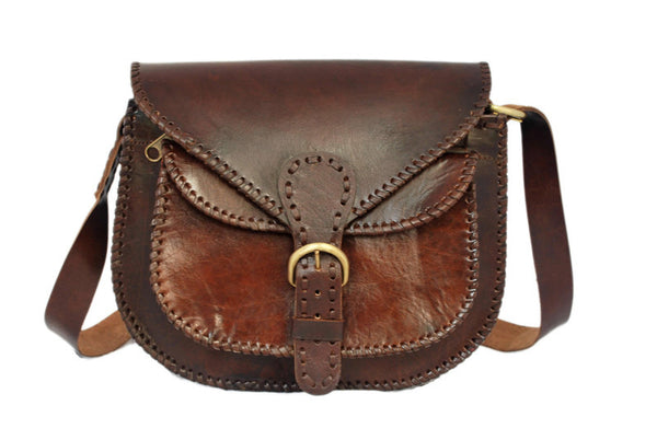 leather saddle purse