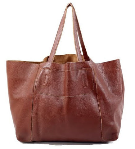 large soft leather tote