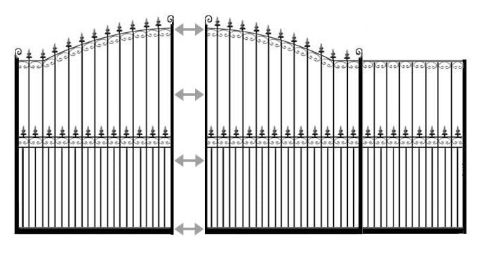 example of london slidig driveway gate
