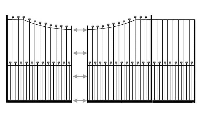 example of peacehaven sliding wrought iron gate
