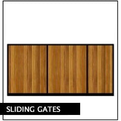 Sliding Gates - Metal Framed, Timber Infill