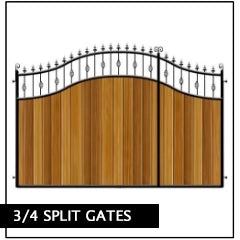 3/4 Split Entrance Driveway Gates