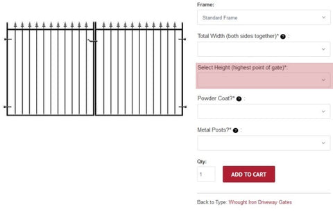 Select gate height