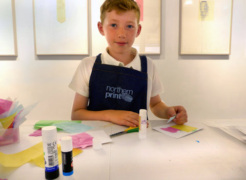 Boy printing at Northern Print