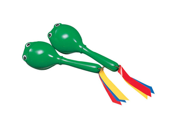 Plastic Maracas Pair Frog -