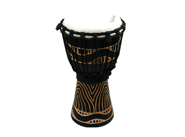 Djembe World Rhythm Jammer Swirl Black