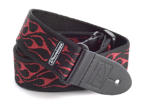 Dunlop D-38 Woven Guitar Strap - Flambé Red