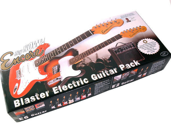 Left-handed Encore Blaster series E6 Guitar pack..