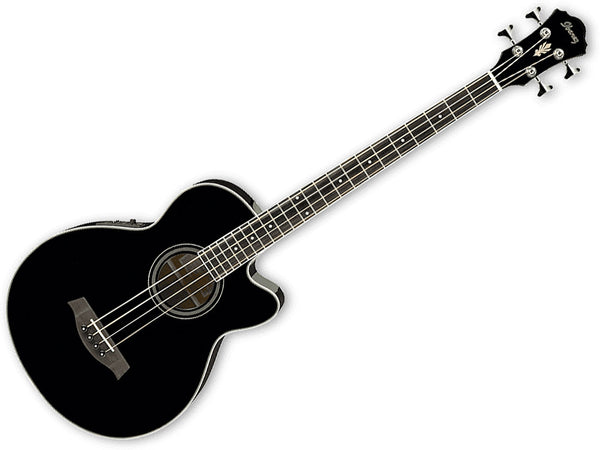 Ibanez AEB8E-BK Black Electro Acoustic Bass Guitar..