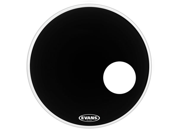 Evans Bass Drum Head, Black with Mic Hole