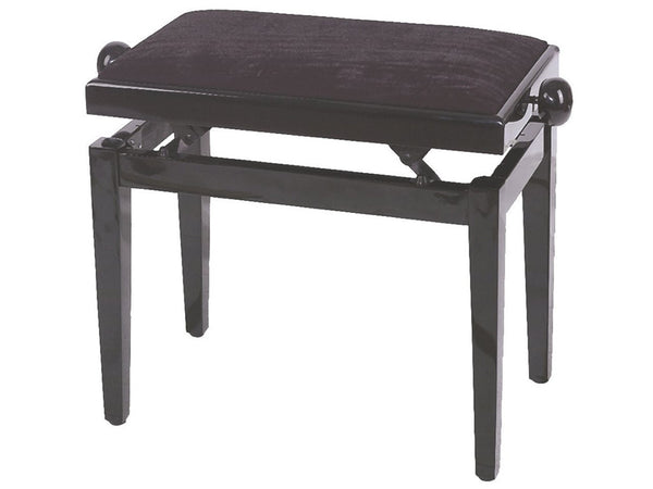 Chesterwood 2 Adjustable Piano Stool Black Gloss - Black Top