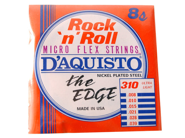 D'Aquisto The EDGE Microflex Electric Guitar Strings Ultra Light